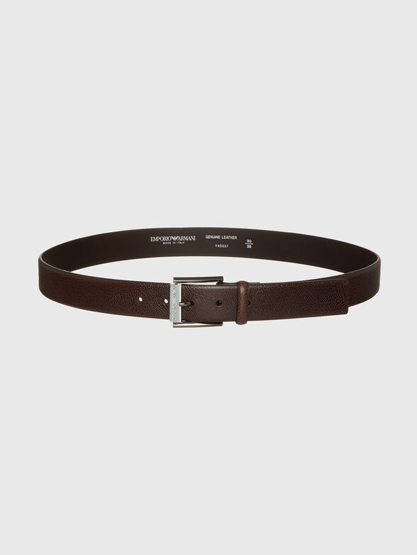 Leather belt with logo detail - 1
