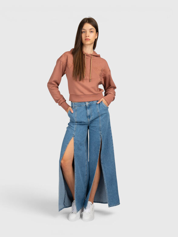 Sweatshirt with floral embroidery - 2