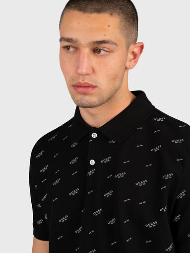 COREY black polo-shirt with logo print - 3