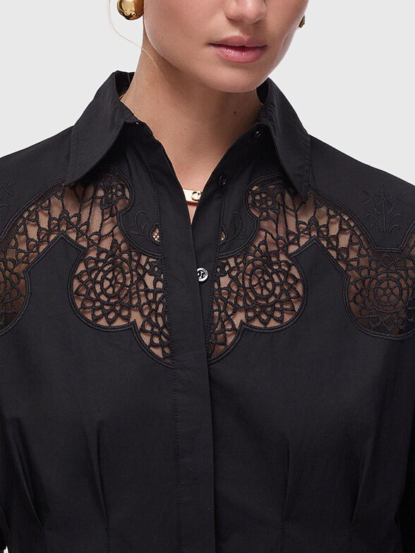 Embroidered dress with belt - 3