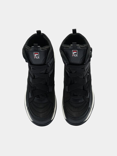 RAY NEVE Black boots with patent look detail - 5