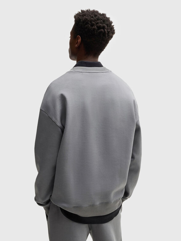 Sweatshirt with oval neckline in black - 3