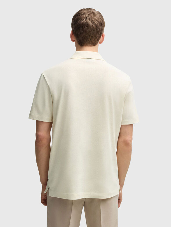 Cotton polo shirt with side slits - 3