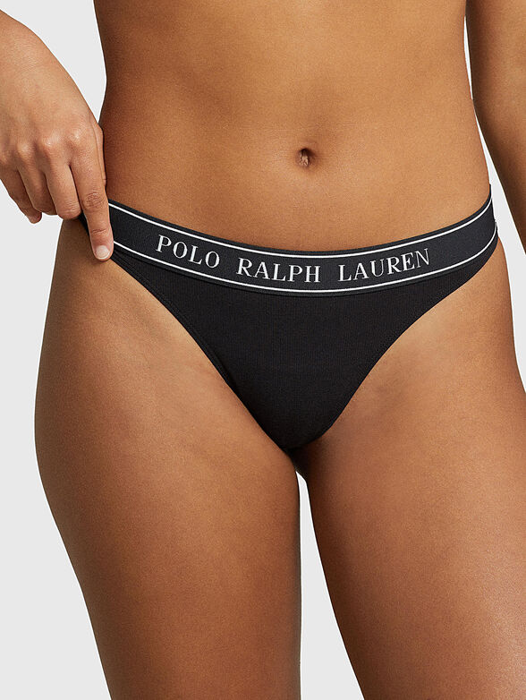 Thong with logo detail - 4