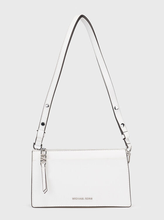 Бяла кросбоди чанта от естествена кожа - 1