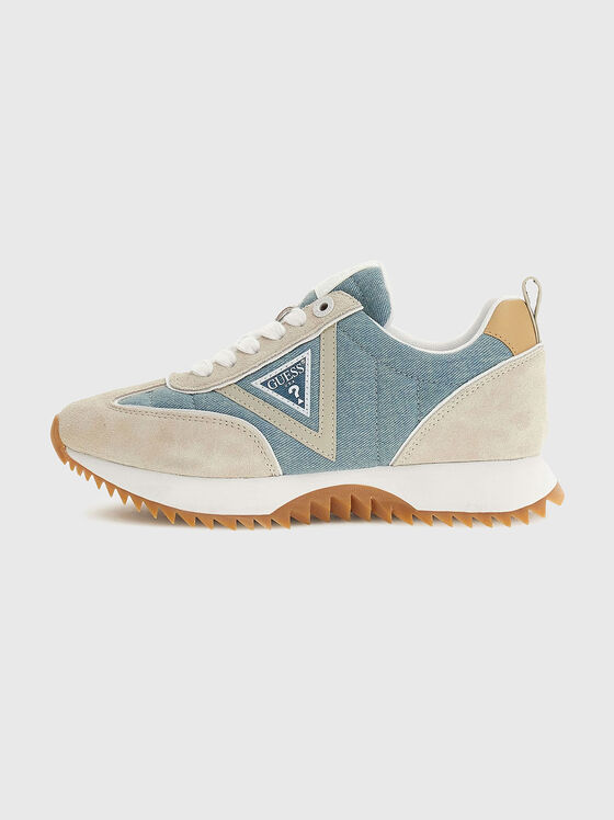 Sports shoes with suede details - 1