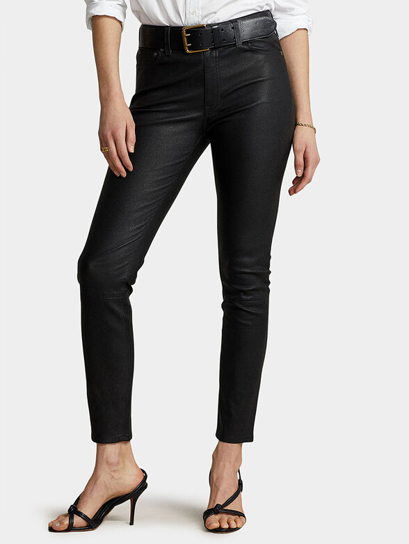 Black leather leggings - 1
