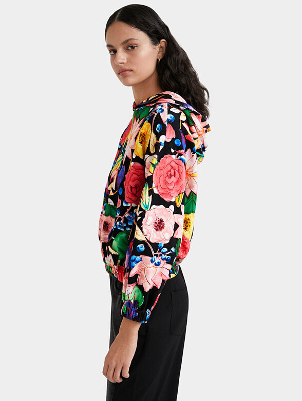 CAROL sweatshirt with colorful maxi flowers - 5