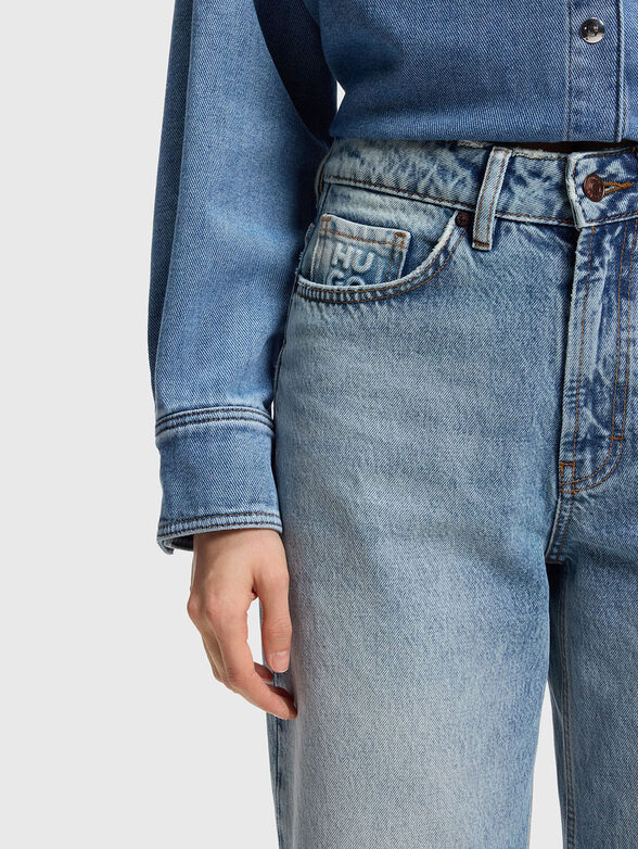 Light blue wide leg jeans - 3