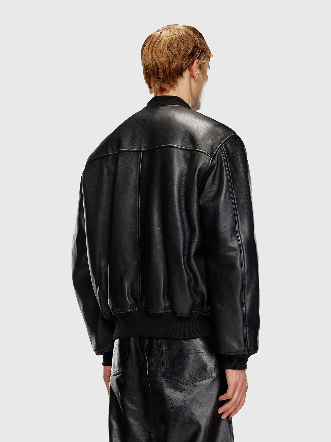 L-KHAN lamb leather jacket brand DIESEL — Globalbrandsstore.com/en