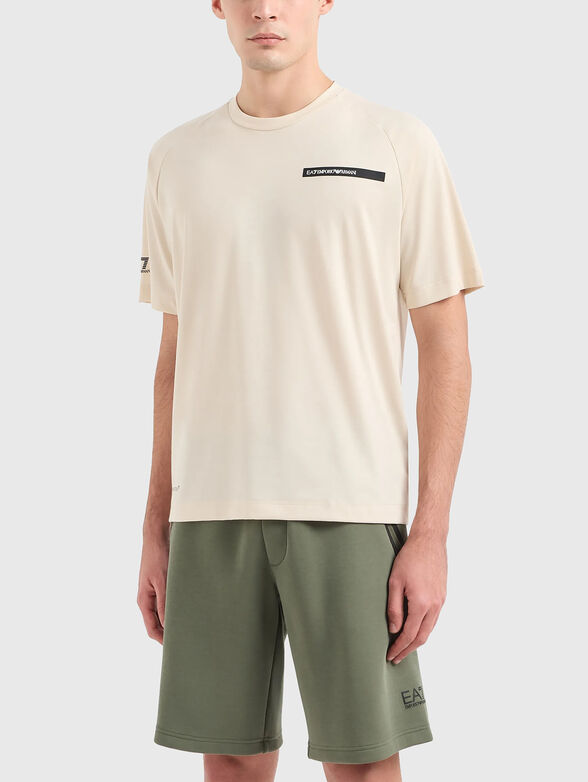 T-shirt with rubberized logo accent - 1