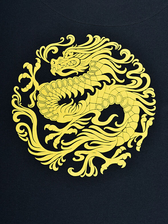 TS022 Dark blue t-shirt with print - 4