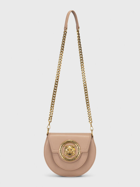 Beige eco leather bag with metal detail - 2
