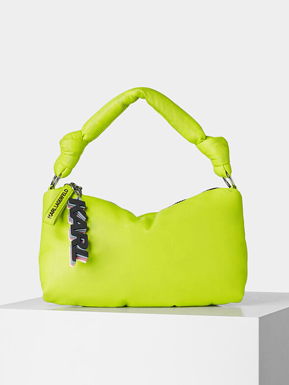 K/KNOTTED shoulder bag in lime color - 1