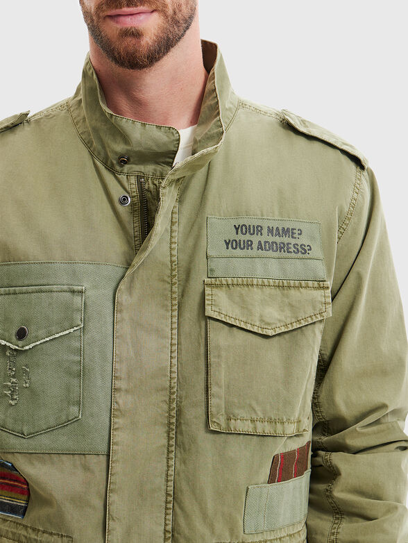 Cotton parka with art patches - 3