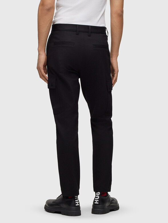 Black trousers with cargo pockets - 2
