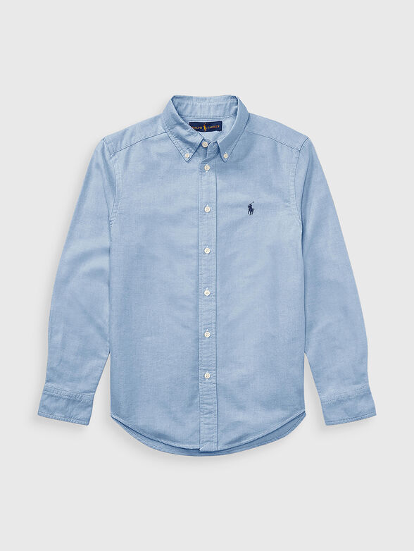Denim shirt with logo embroidery - 1