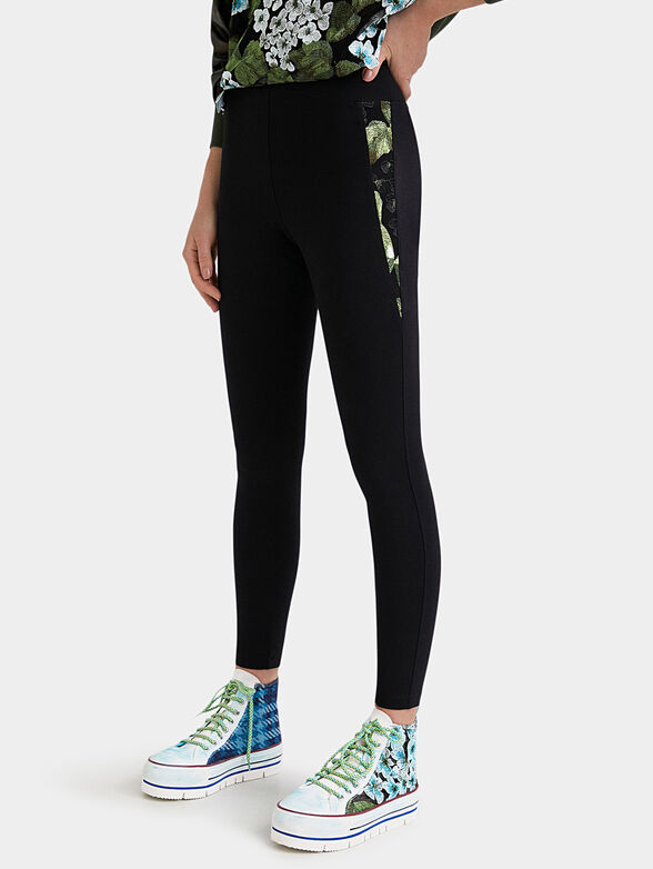 JANE leggings with floral embroidery - 1