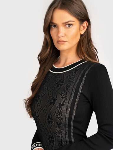 Dress with floral print and logo - 3