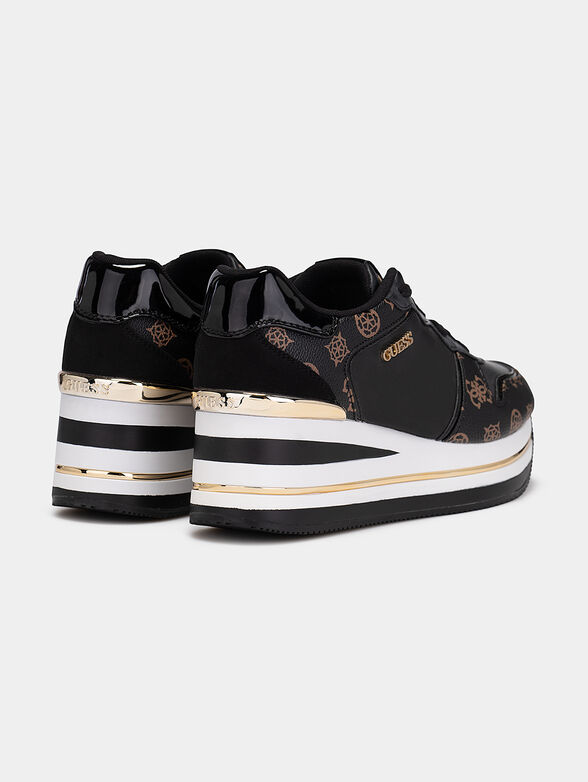HEKTORE Sneakers with monogram logo print - 3