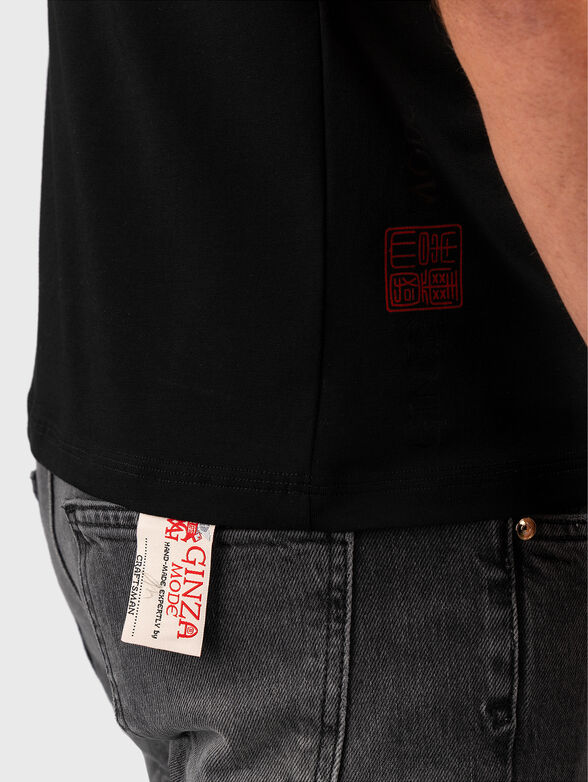 Black T-shirt with print  - 2