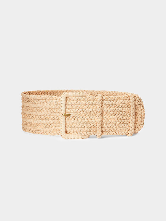 Raffia wide belt - 1