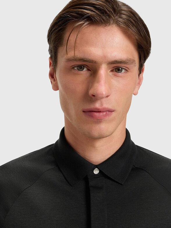 Wool blend polo shirt - 4