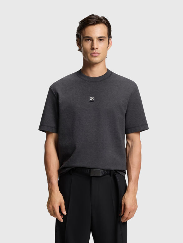 Cotton-blend T-shirt with logo detail - 1