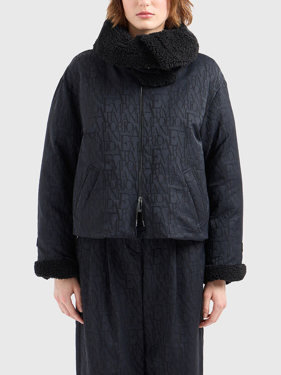 Вълнено яке с монограмен принт - 1