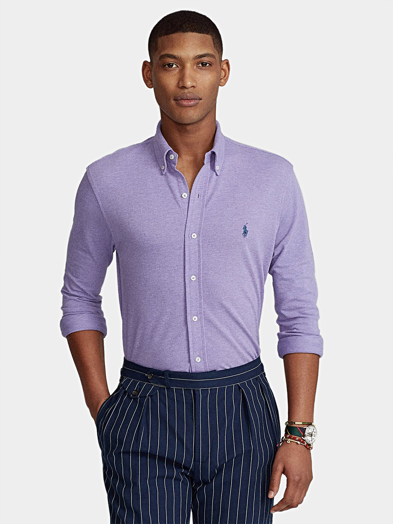 Elegant shirt in purple color brand POLO RALPH LAUREN Globalbrandsstore en