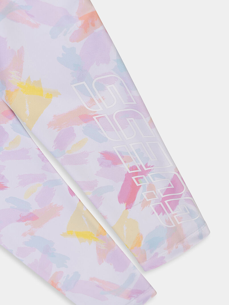Leggings with multicolor print and logo branding - 3