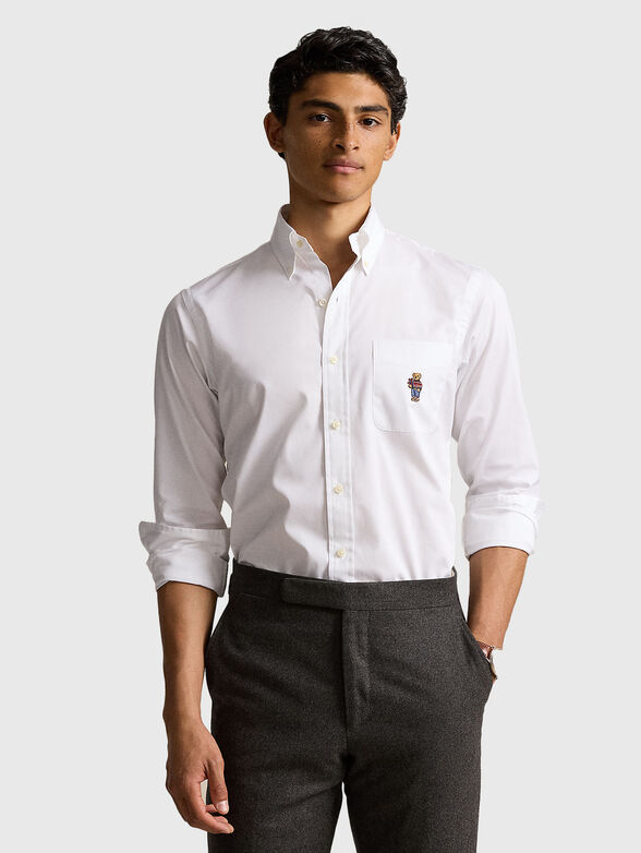 White shirt with embroidery Polo Bear - 0