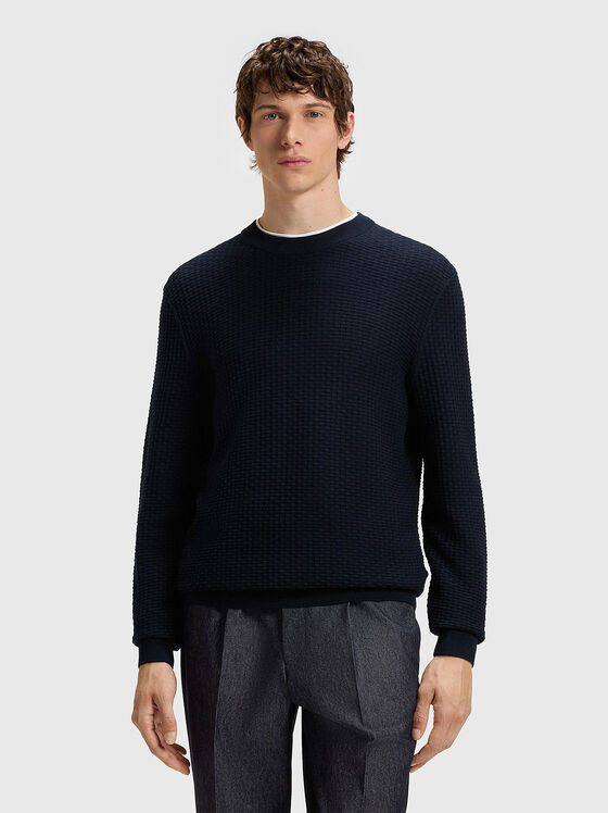 Knitted cotton sweater - 1