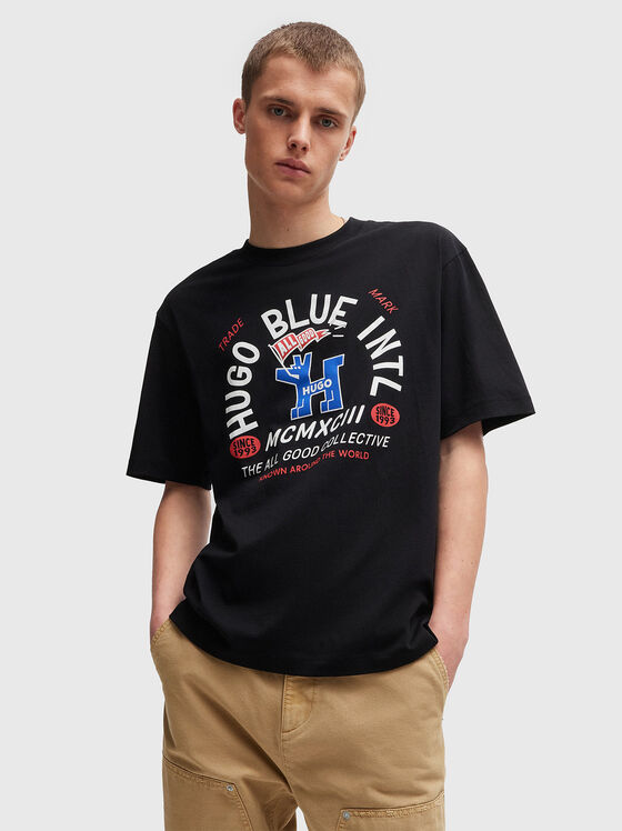 Cotton T-shirt with print - 1