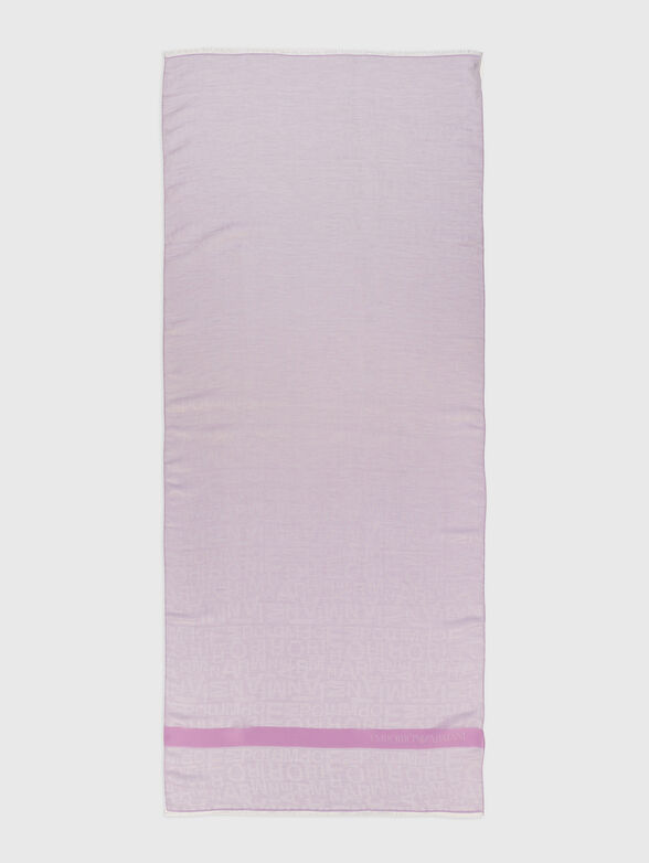 Long scarf with accent print - 2