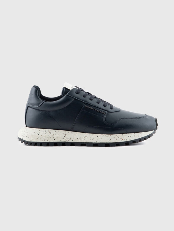 Navy blue sports shoes - 1