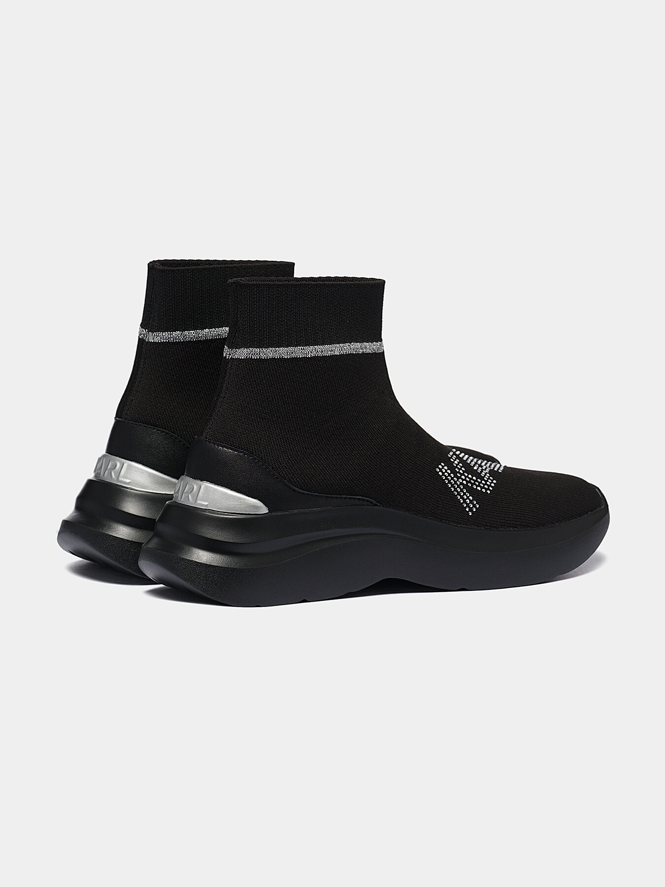 Sock sneakers with a print of rhinestones brand Karl Lagerfeld Globalbrandsstore en