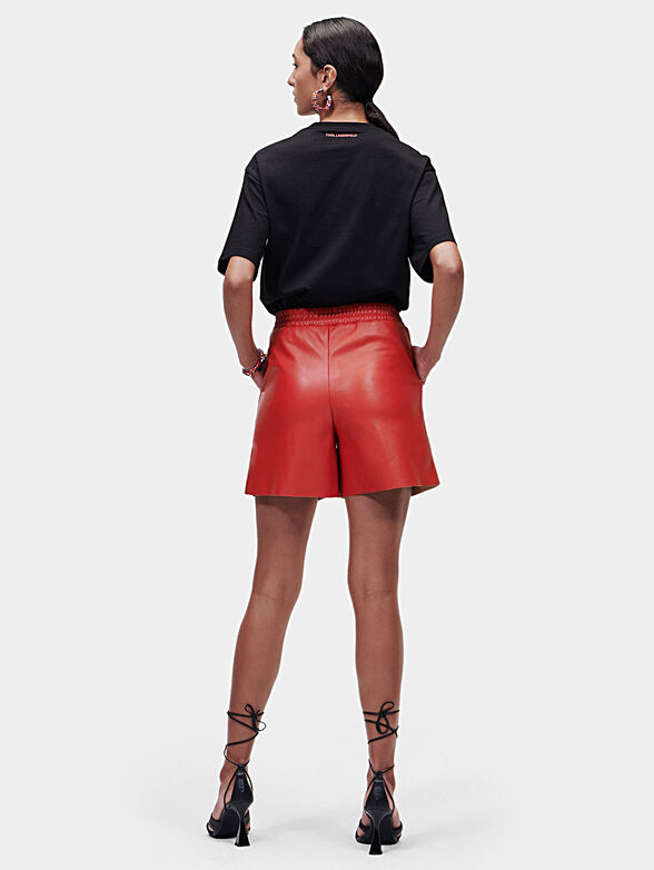 Black eco-leather short pants - 2