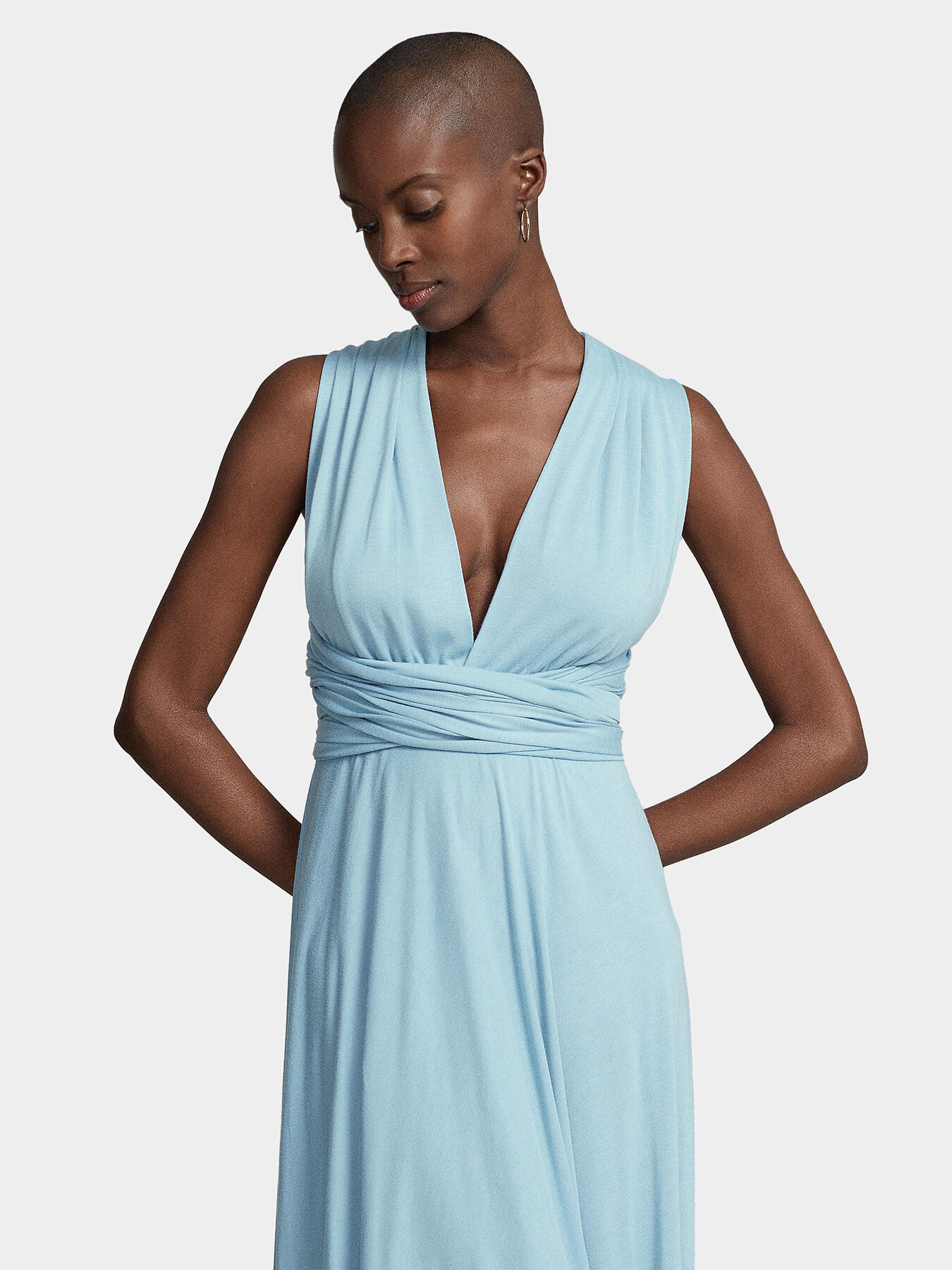 Blue dress with accent back brand POLO RALPH LAUREN