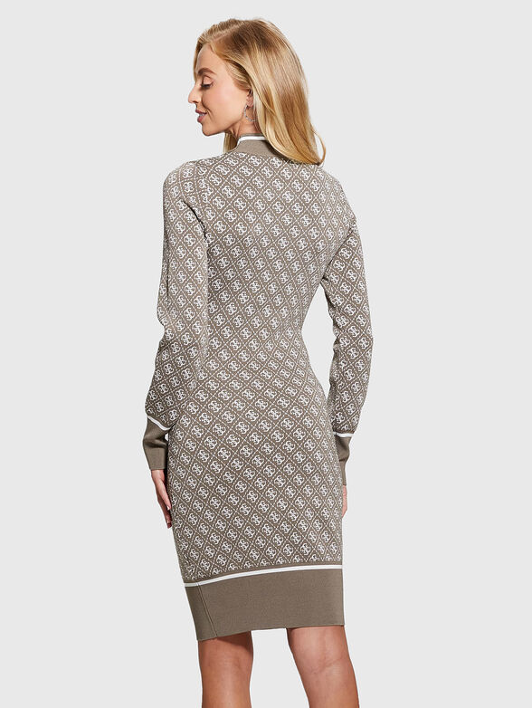 Knit dress with monogram logo detail - 2