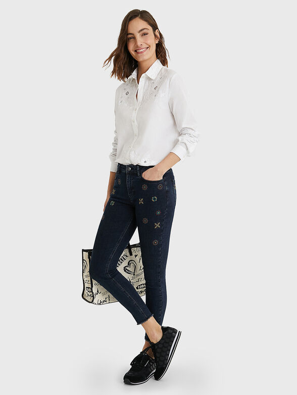 JULIETA Jeans with floral embroidery - 2