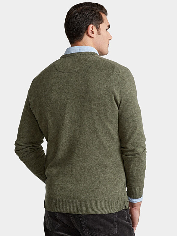Merino wool sweater in green color - 3