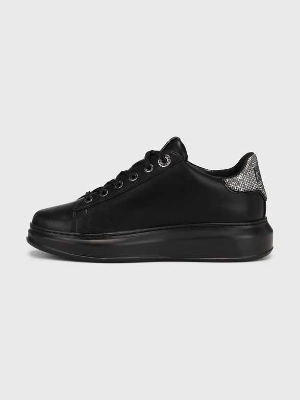 KAPRI leather sports shoes with logo detail - 4
