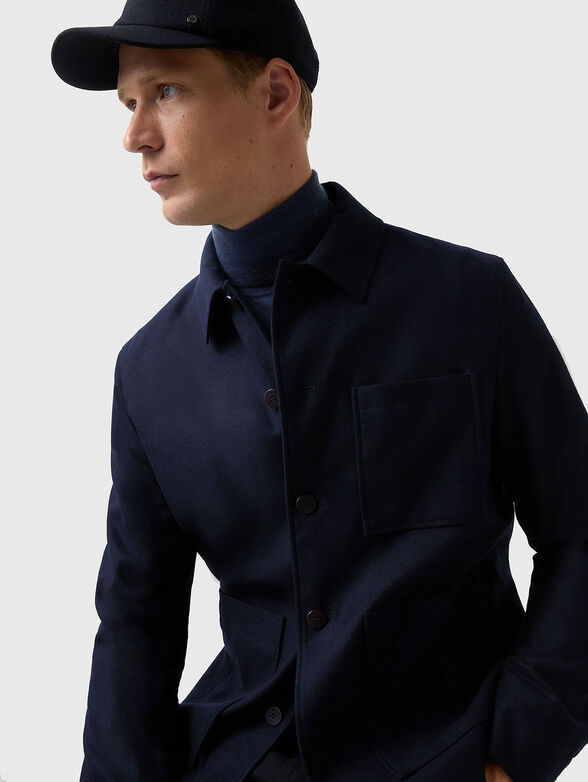 MIRCO wool jacket with buttons - 5