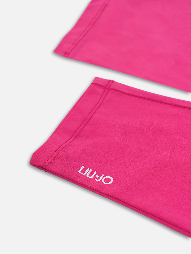 Blue leggings with mini logo inscription - 3