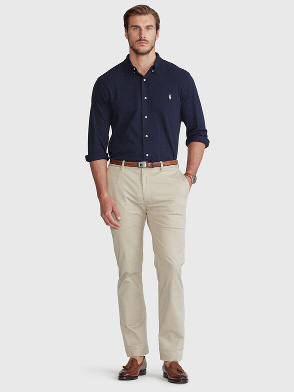 Cotton shirt with contrast embroidery - 2