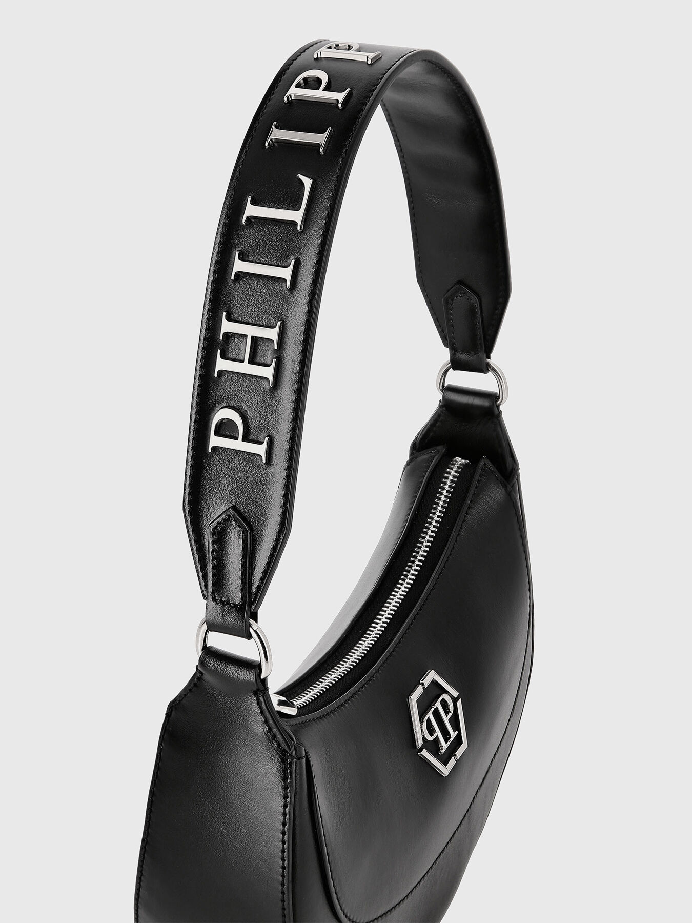 【美品】PHILIPPE PLEIN フィリッププレイン ロゴトートバッグ BK Philip Plein Philipp Plein Cross Body Bag 美品】PHILIPPE PLEIN