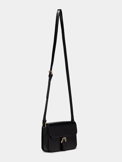 VICTORIA bag in black color with snake texture - 2