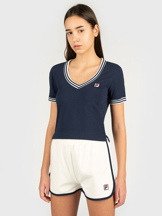 HEBE T-shirt with contrasting neckline