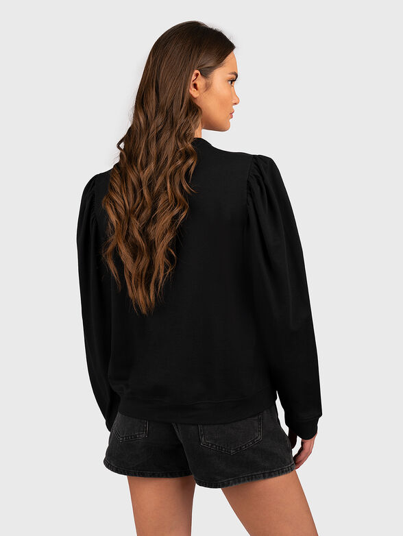 LAETITIA black sweatshirt with puff sleeves - 3